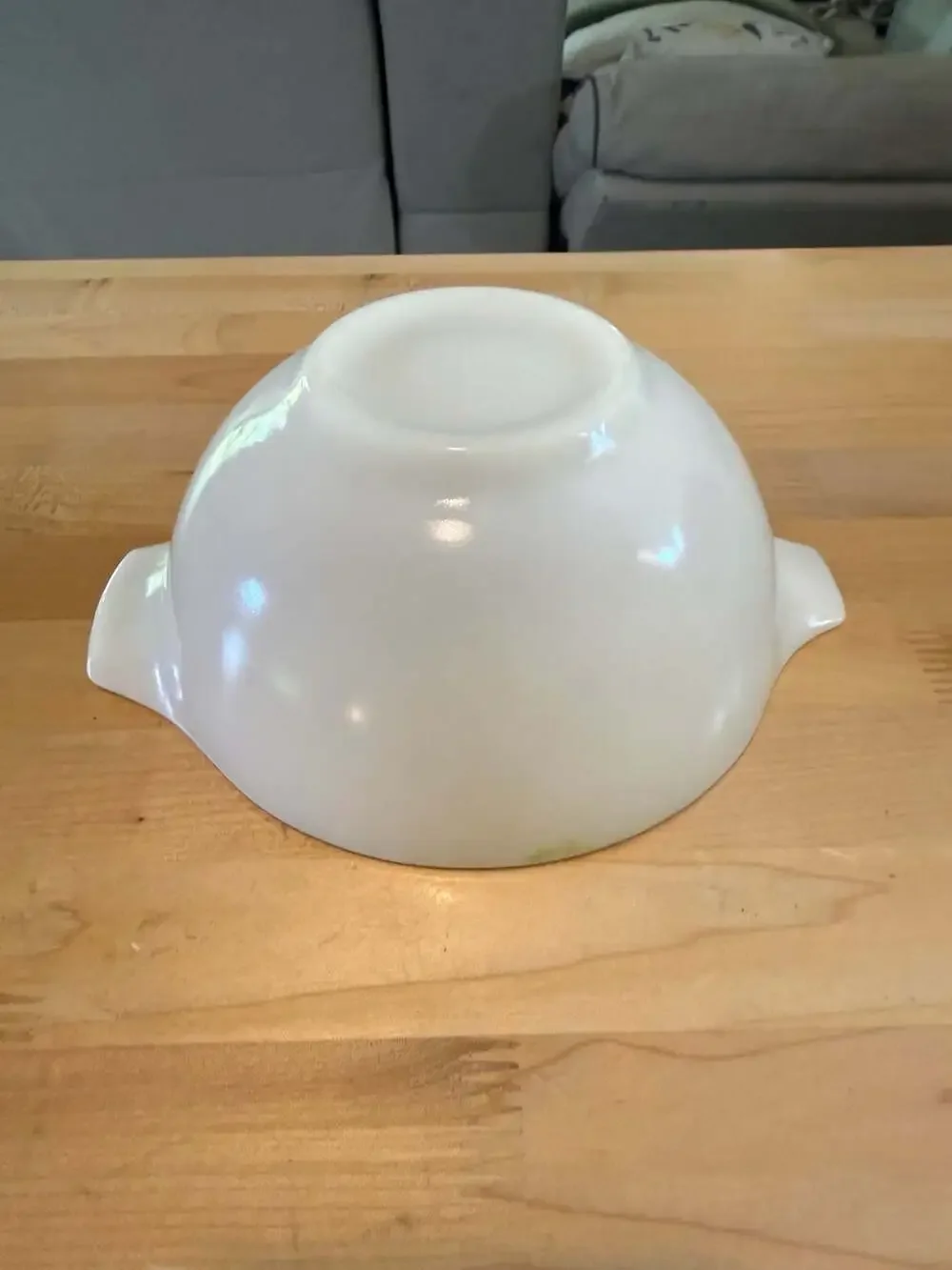 Vintage Pyrex Solid Opal White Cinderella Mixing Bowl Model 442 1.5 Quart
